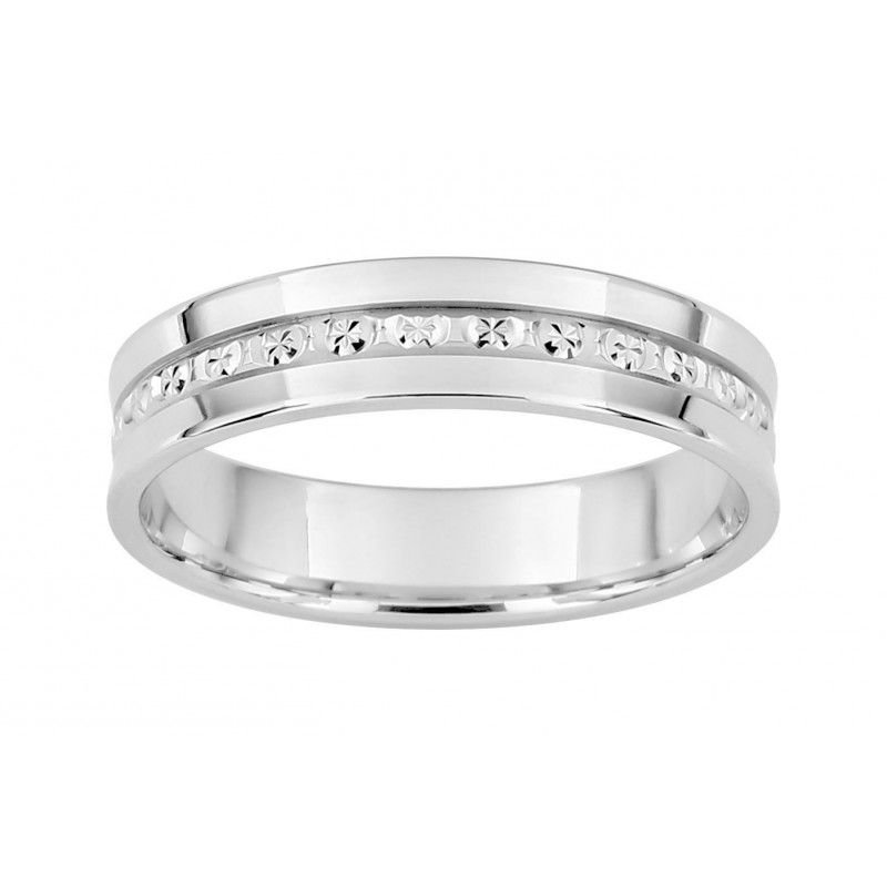 Alliance femme or blanc