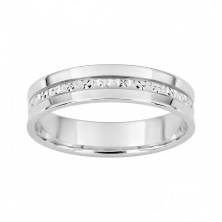 Alliance femme or blanc