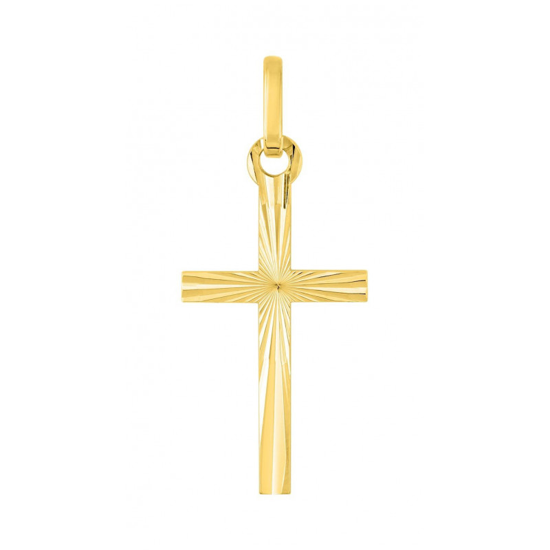 Pendentif croix or jaune