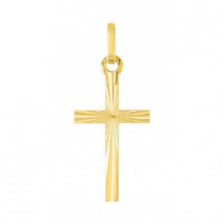 Pendentif croix or jaune