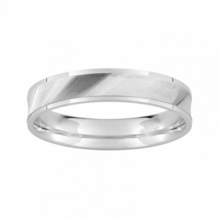 Alliance homme or blanc