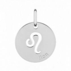 Médaille argent signe astrologique lion