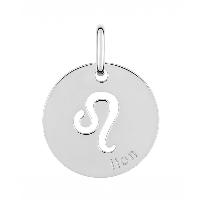 Médaille argent signe astrologique lion