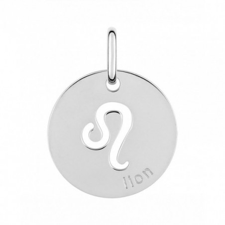 Médaille argent signe astrologique lion