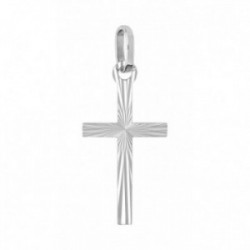 Pendentif croix or blanc