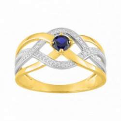 Bague or jaune et saphir