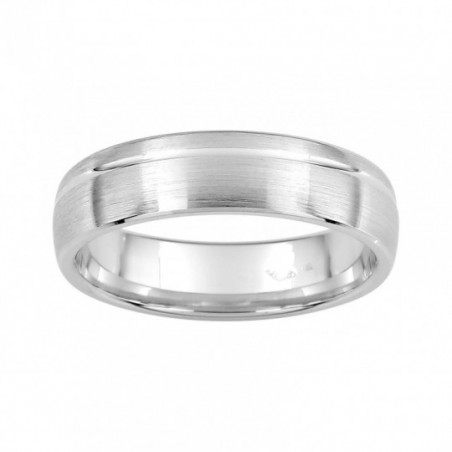 Alliance homme or blanc