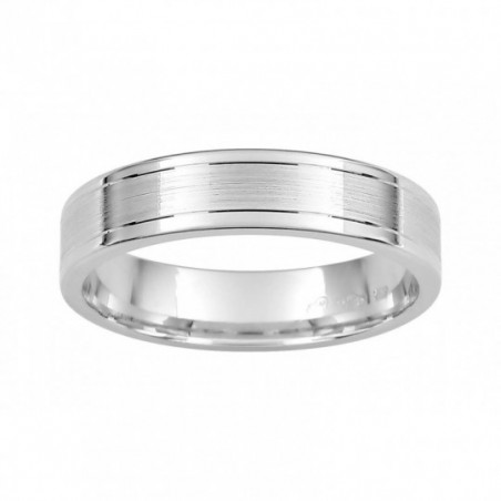 Alliance homme or blanc