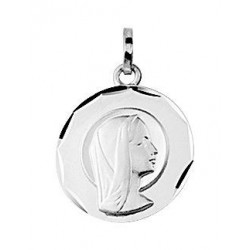 Médaille vierge or blanc