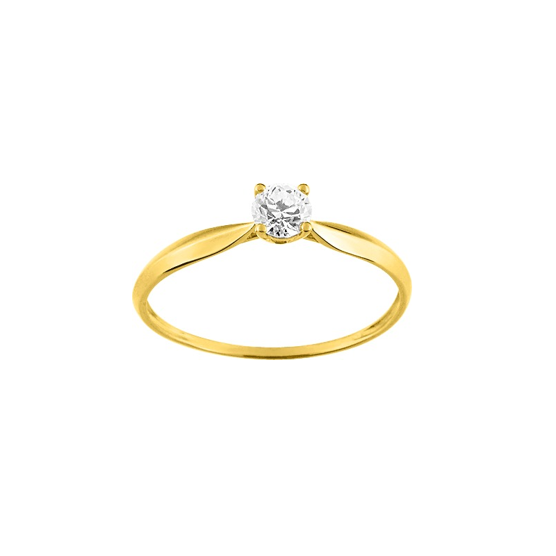 Bague solitaire or jaune