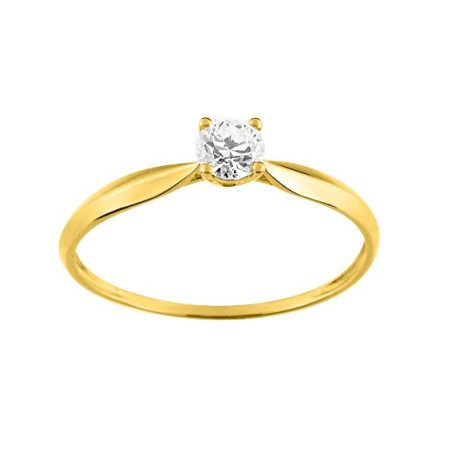 Bague solitaire or jaune