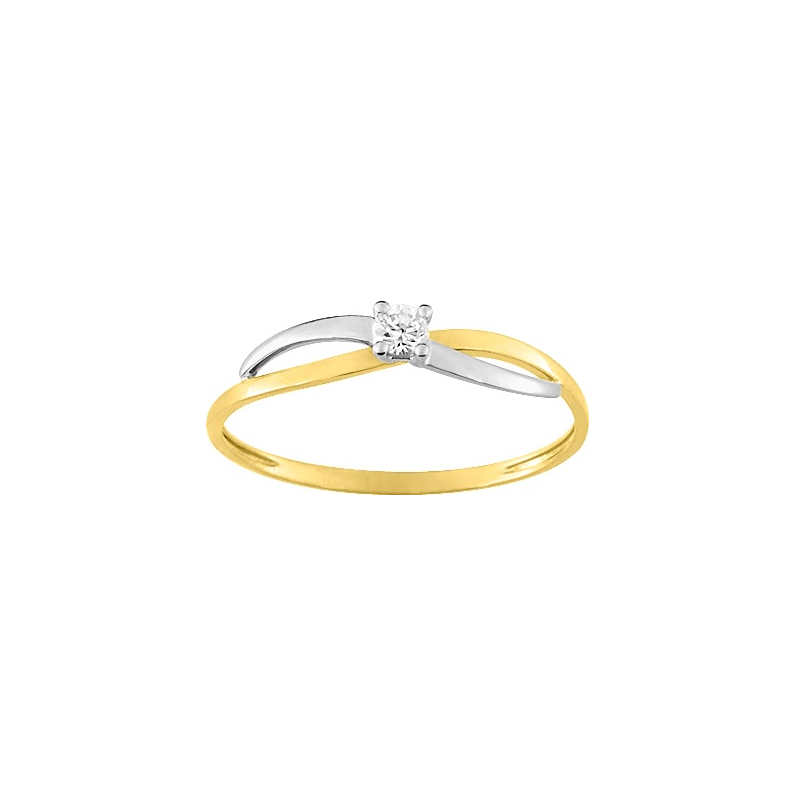 Bague 2 ors et oxyde.
