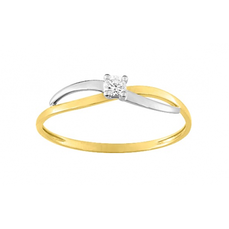 Bague 2 ors et oxyde.