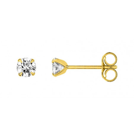 Boucles d'oreilles puces or jaune