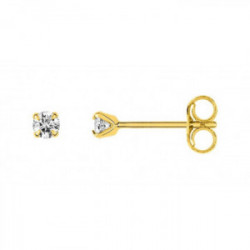 Boucles d'oreilles puces or jaune