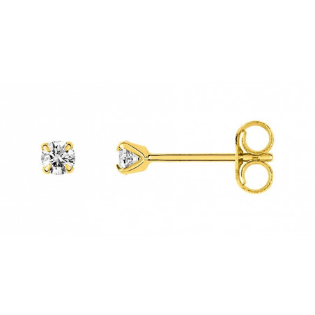 Boucles d'oreilles puces or jaune