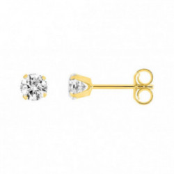 Boucles d'oreilles puces or jaune