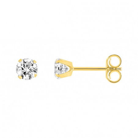 Boucles d'oreilles puces or jaune