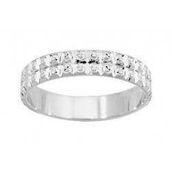 Alliance femme or blanc