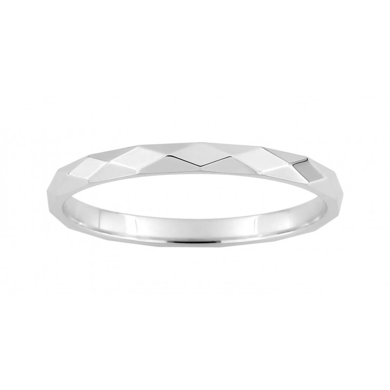 Alliance femme or blanc