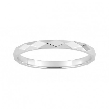 Alliance femme or blanc