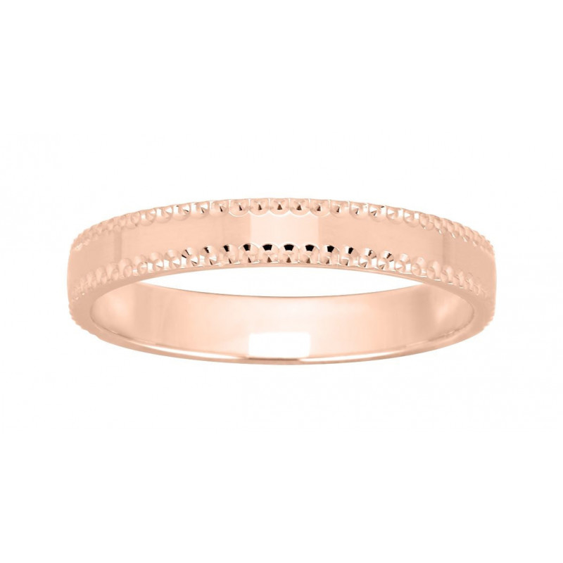 Alliance femme or rose