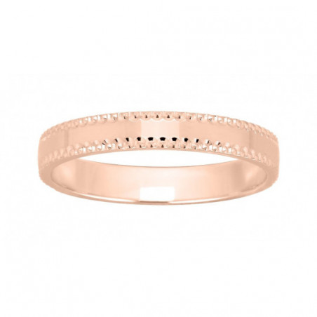 Alliance femme or rose