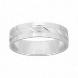 Alliance homme or blanc