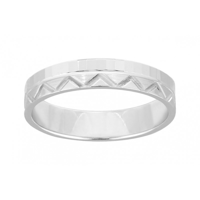 Alliance homme or blanc