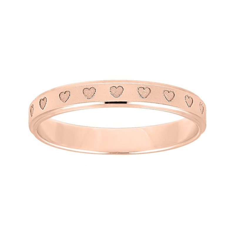 Alliance femme or rose