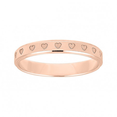 Alliance femme or rose