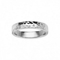 Alliance argent 925/1000ème rhodiée martelée