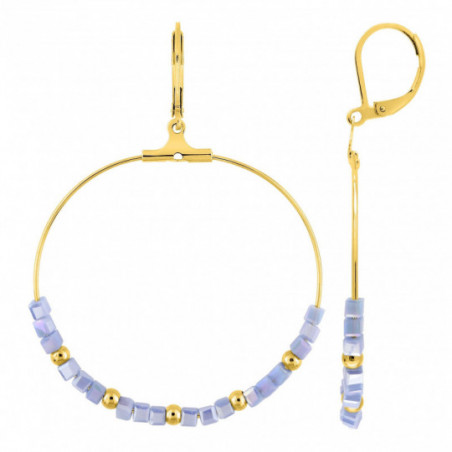 Boucles d'orielles acier doré