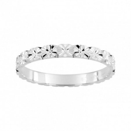 Alliance femme or blanc