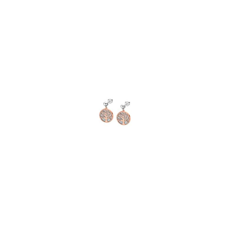 Boucles d'oreilles acier femme Lotus