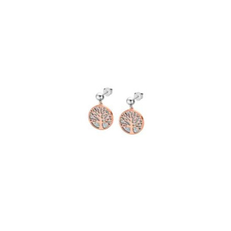 Boucles d'oreilles acier femme Lotus