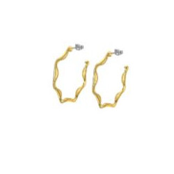 Boucles d'oreilles acier femme Lotus