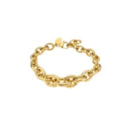 Bracelet acier doré femme Lotus