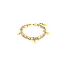 Bracelet femme acier doré Lotus