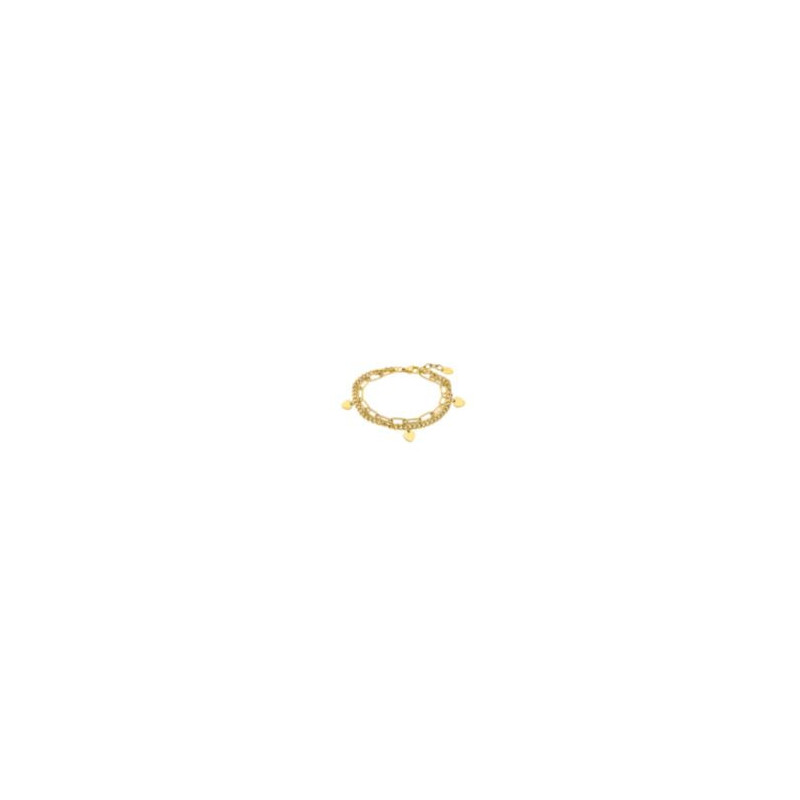 Bracelet femme acier doré Lotus