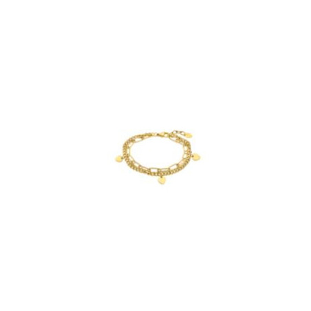 Bracelet femme acier doré Lotus