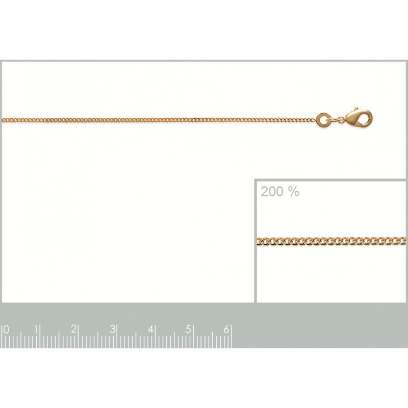 Chaine plaqué or 750/1000ème maille gourmette