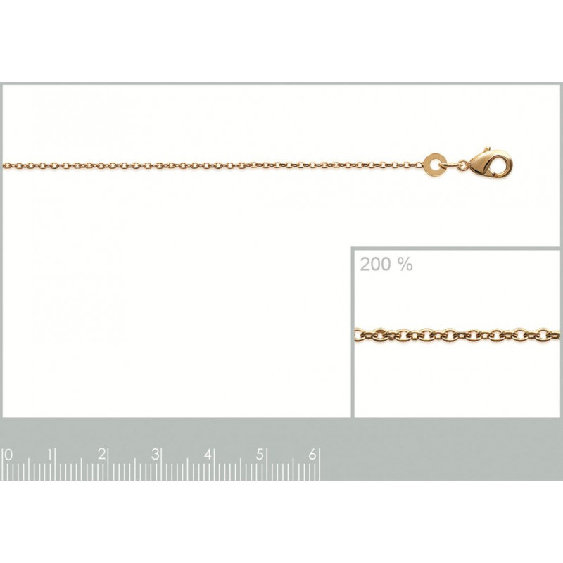 Chaine plaqué or 750/1000ème maille forçat
