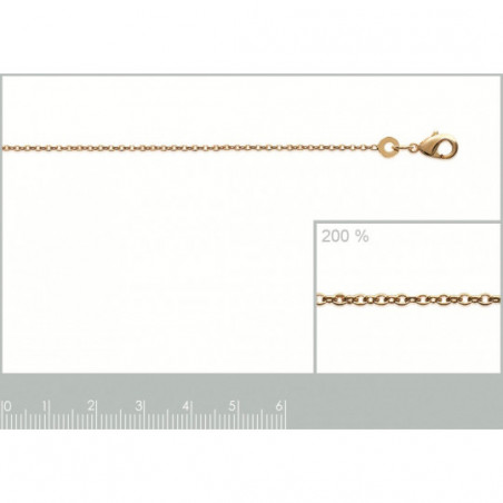 Chaine plaqué or 750/100ème maille forçat