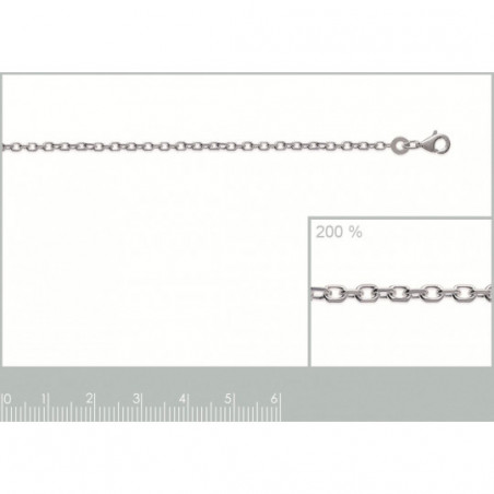 Chaine argent 925/1000ème maille forçat