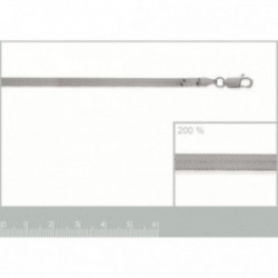 Chaine maille miroir en argent