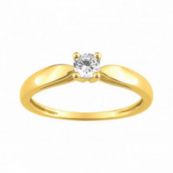 Bague solitaire diamant or 750/1000ème