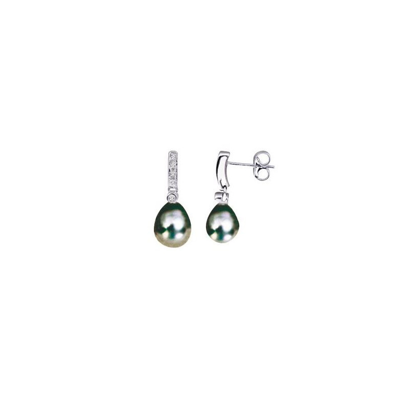 Boucles d'oreilles pendantes or 750/1000èmes