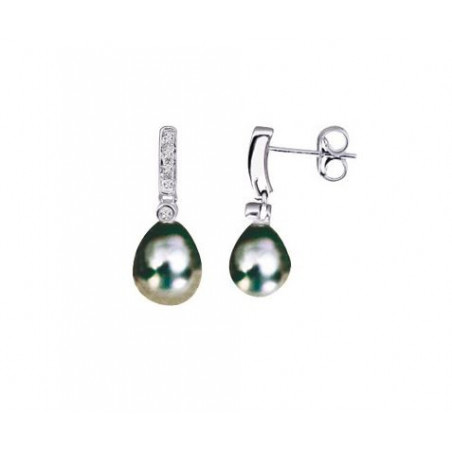 Boucles d'oreilles pendantes or 750/1000èmes