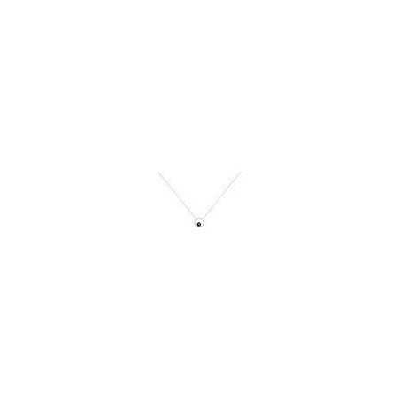 Collier argent et céramique.